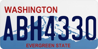 WA license plate ABH4330