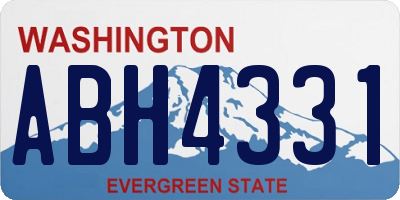 WA license plate ABH4331