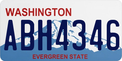 WA license plate ABH4346