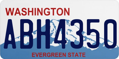 WA license plate ABH4350