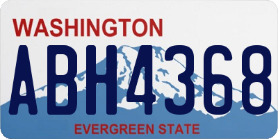 WA license plate ABH4368