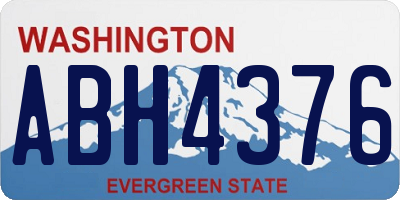WA license plate ABH4376