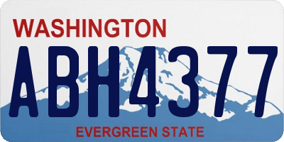 WA license plate ABH4377