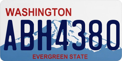 WA license plate ABH4380