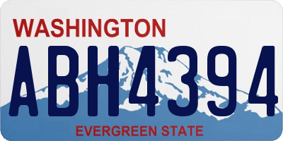 WA license plate ABH4394
