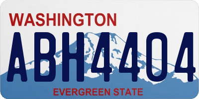 WA license plate ABH4404