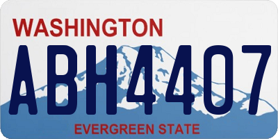 WA license plate ABH4407
