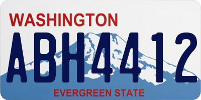 WA license plate ABH4412