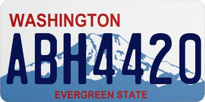 WA license plate ABH4420
