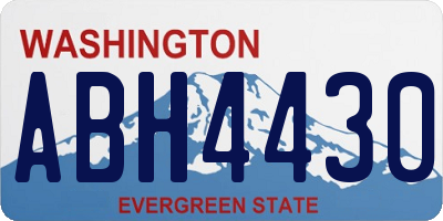 WA license plate ABH4430