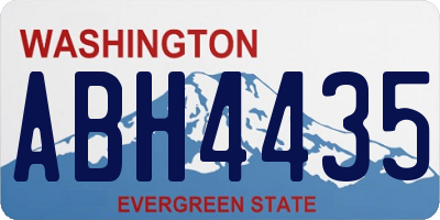WA license plate ABH4435