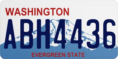 WA license plate ABH4436