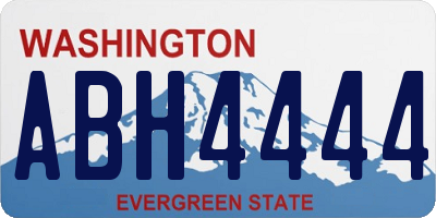 WA license plate ABH4444