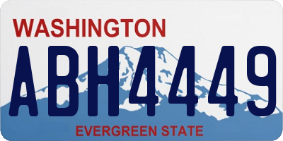 WA license plate ABH4449