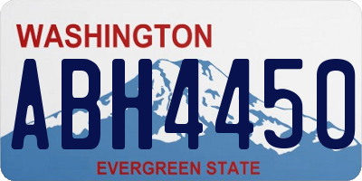WA license plate ABH4450