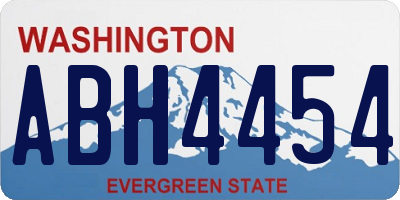 WA license plate ABH4454