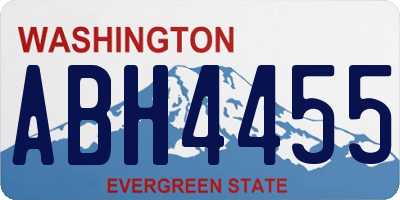 WA license plate ABH4455