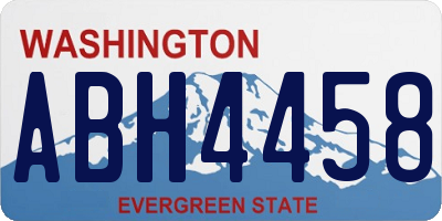 WA license plate ABH4458