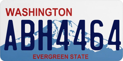 WA license plate ABH4464