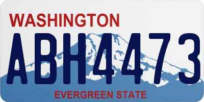WA license plate ABH4473
