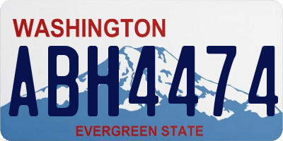 WA license plate ABH4474