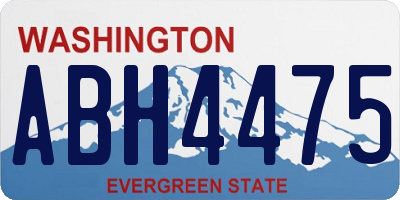 WA license plate ABH4475
