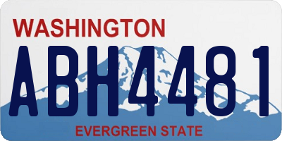 WA license plate ABH4481