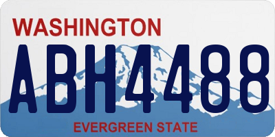 WA license plate ABH4488