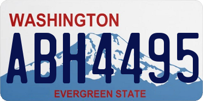 WA license plate ABH4495