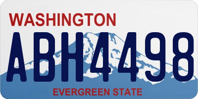 WA license plate ABH4498