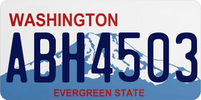 WA license plate ABH4503