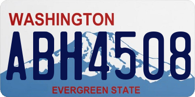 WA license plate ABH4508