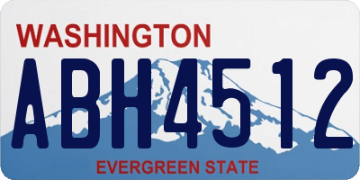 WA license plate ABH4512