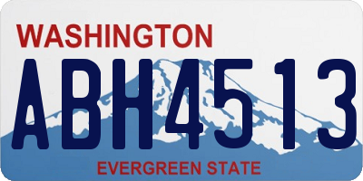 WA license plate ABH4513