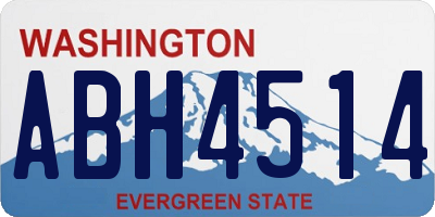 WA license plate ABH4514