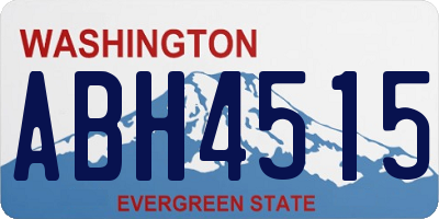 WA license plate ABH4515