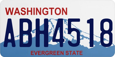 WA license plate ABH4518
