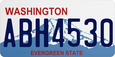 WA license plate ABH4530
