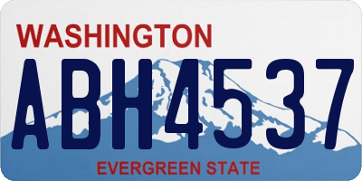 WA license plate ABH4537