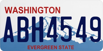 WA license plate ABH4549