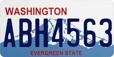 WA license plate ABH4563