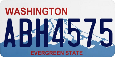 WA license plate ABH4575