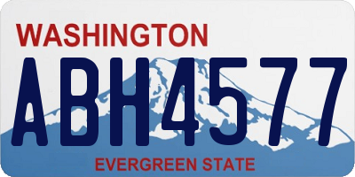 WA license plate ABH4577
