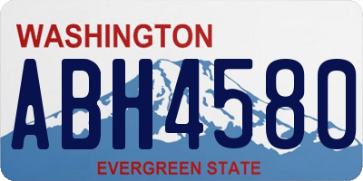 WA license plate ABH4580