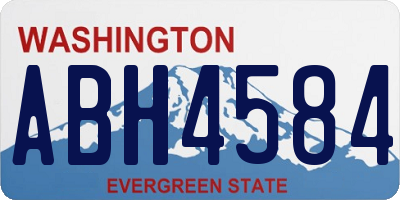 WA license plate ABH4584