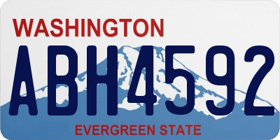 WA license plate ABH4592