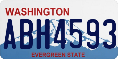 WA license plate ABH4593