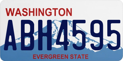 WA license plate ABH4595