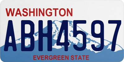 WA license plate ABH4597
