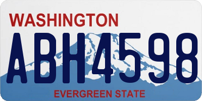 WA license plate ABH4598